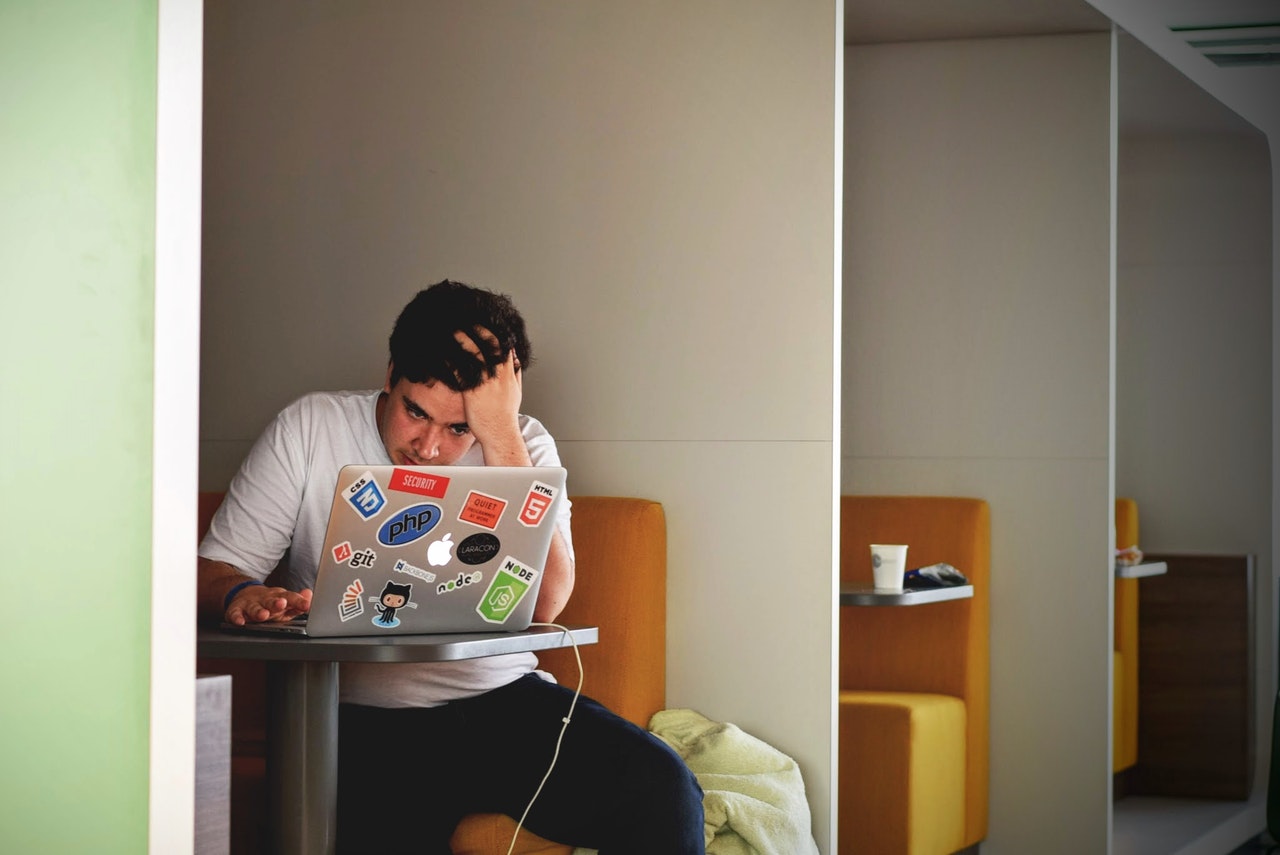 frustrated coder